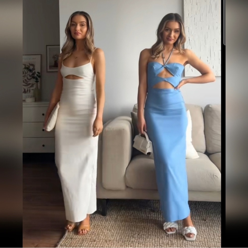 Cutout dress blue
